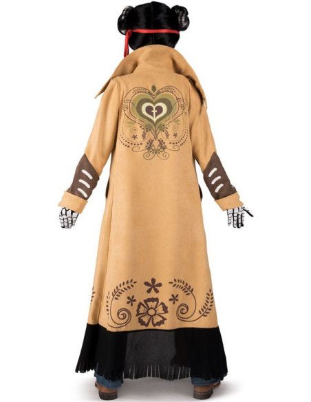 Espalda - Disfraz de Catrina Angélica para Mujer.
