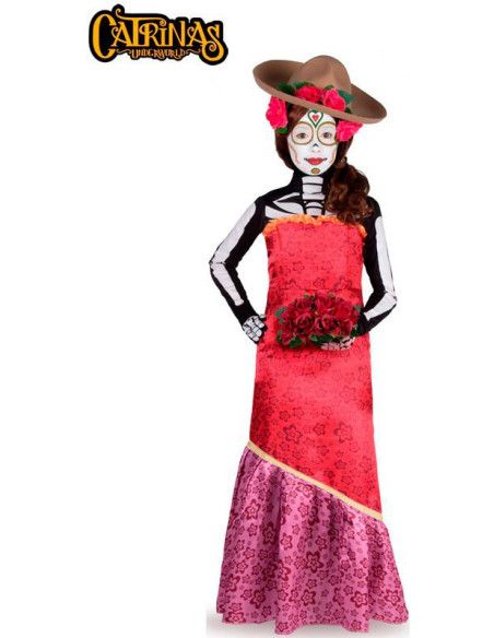 Disfraz de Catrina Cassandra para Niña.