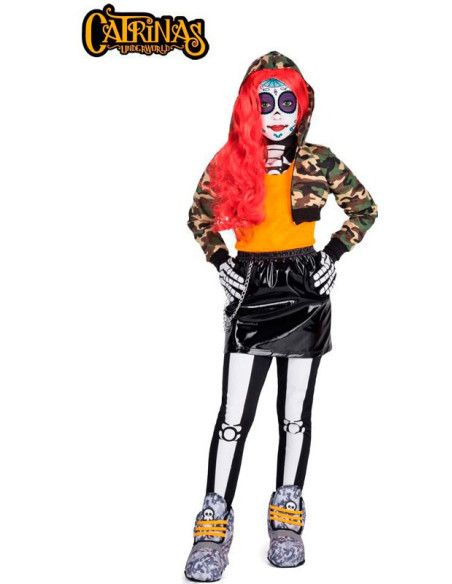 Disfraz de Catrina Maya para Niña.