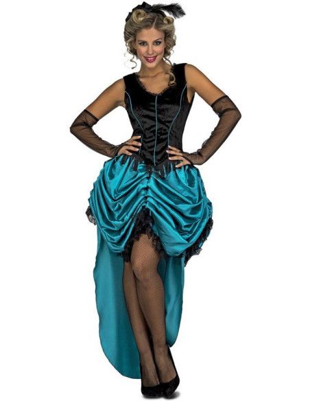 Disfraz de Señorita de Salón Azul para Mujer