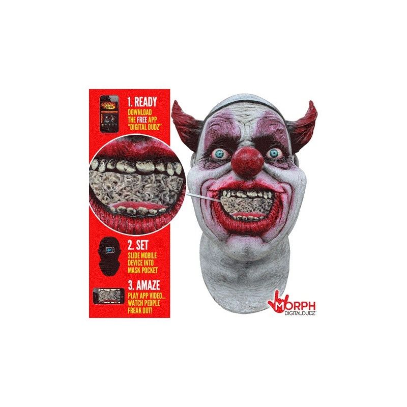 Máscara de Payaso Maggot de Látex Halloween - Máscaras y caretas para Halloween - MisterDisfraz.com