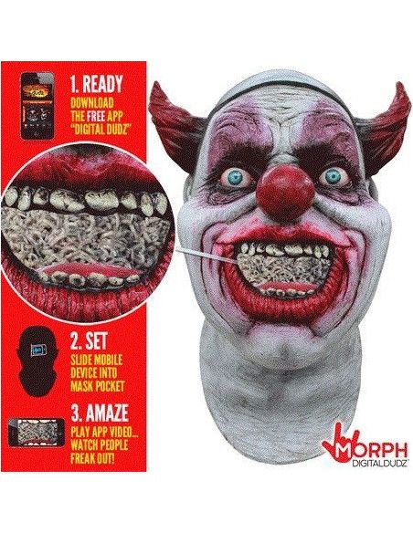 Máscara de Payaso Maggot de Látex Halloween - Máscaras y caretas para Halloween - MisterDisfraz.com