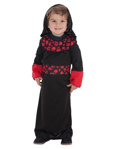 Disfraz de Túnica Calavera Bebe Halloween - Disfraces de Halloween para Bebés Originales - MisterDisfraz.com
