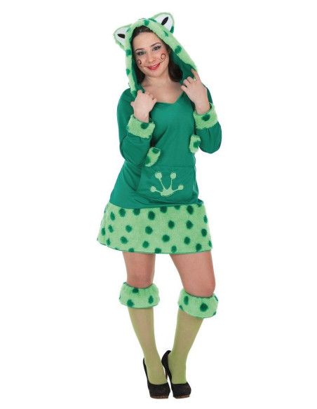 Disfraz de Rana Verde Graciosa para Mujer - Disfraces de Animales para Adulto - MisterDisfraz.com
