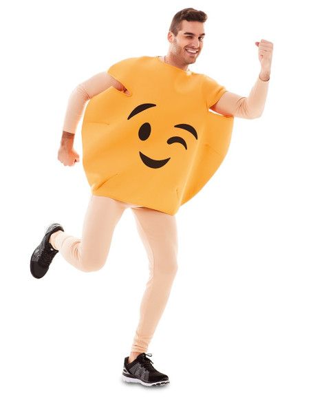 Disfraz de Emoticono Guiño adulto.