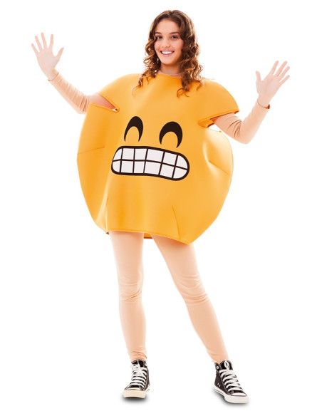 Disfraz de Emoticono riendo adulto.