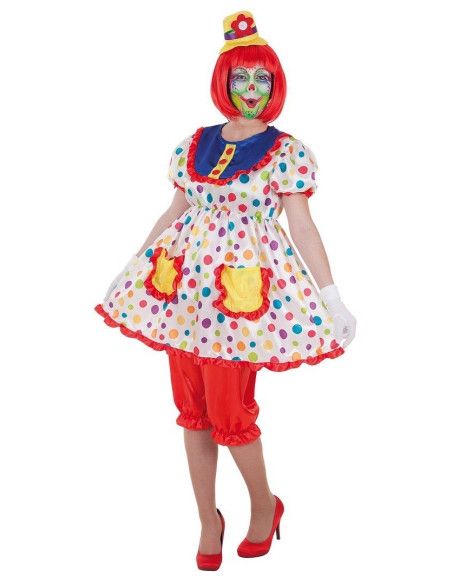 Disfraz de Payasa Tina Colorines para Mujer - Disfraces de Payaso para Carnaval y Fiestas de Disfraces - MisterDisfraz.com