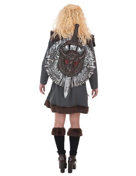 Disfraz de Vikinga Nórdica Gris para Mujer