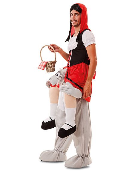 Disfraz de Up! Lobo y campesina roja Talla ML