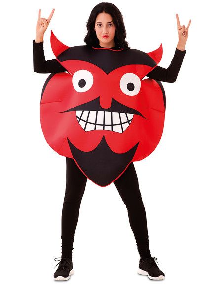 Disfraz de Emoticono Diablo Adulto.