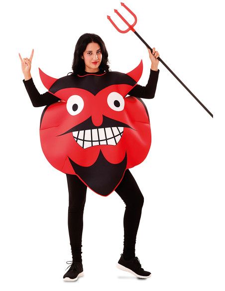 Disfraz de Emoticono Diablo Adulto.