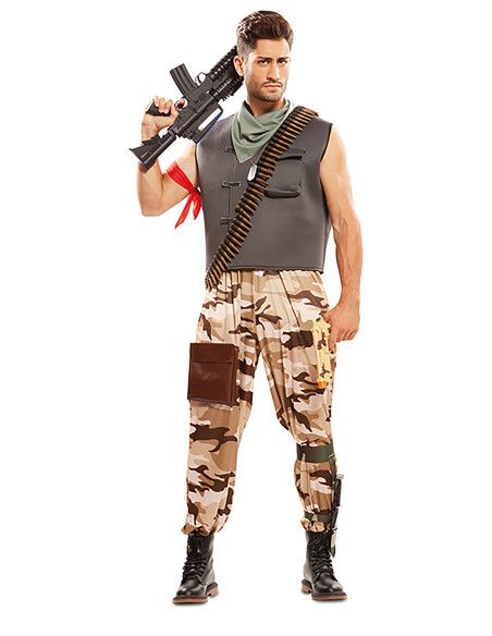 Disfraz de Soldado de combate para Hombre