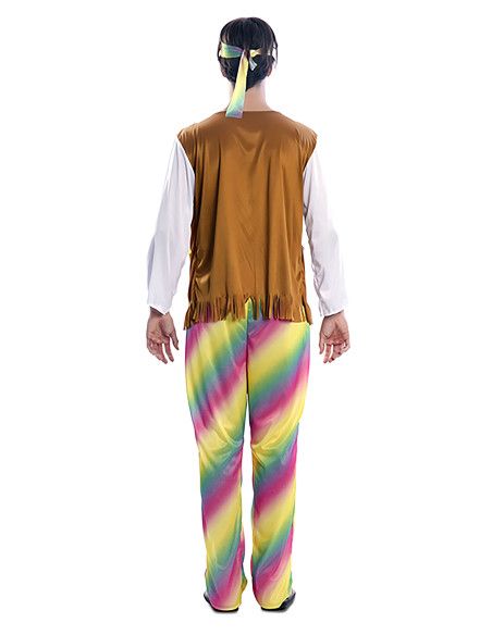 Disfraz de Hippie arcoiris para Hombre