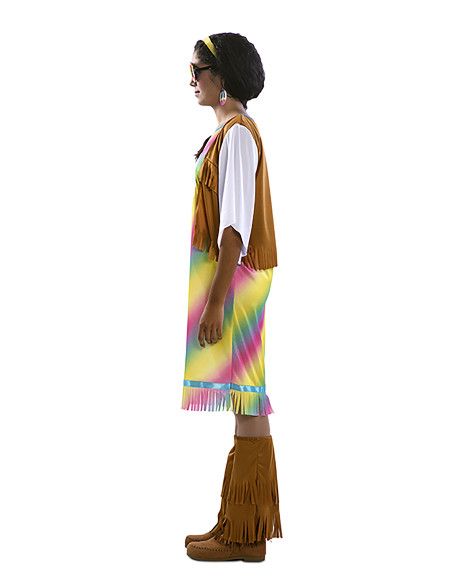 Disfraz de Hippie arcoiris para Mujer