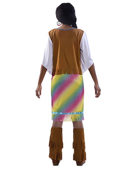 Disfraz de Hippie arcoiris para Mujer
