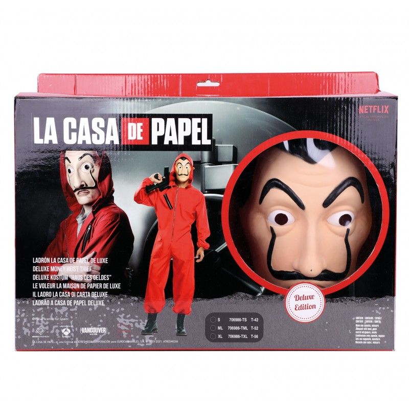 Disfraz de Ladrón la casa de papel de luxe Adulto