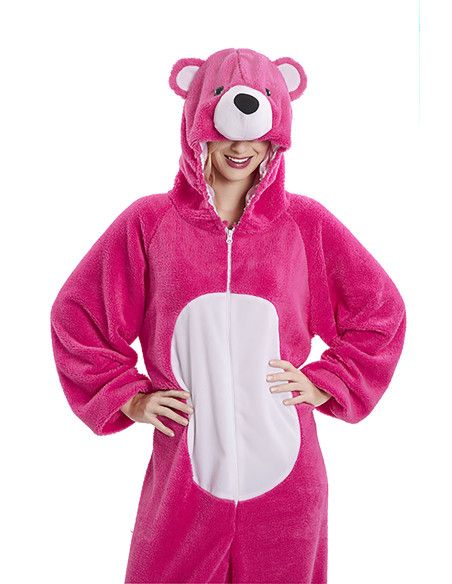 Disfraz de Oso rosa Adulto para mujer