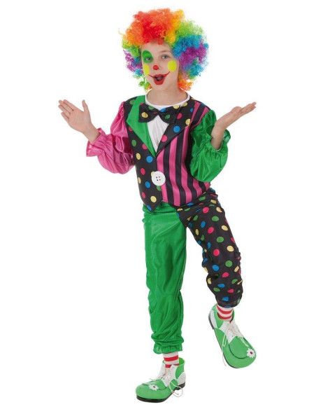 Disfraz de Payaso Rayas Rudolf para Niño - Disfraces de Payaso Infantil para Niñas y Niños - MisterDisfraz.com