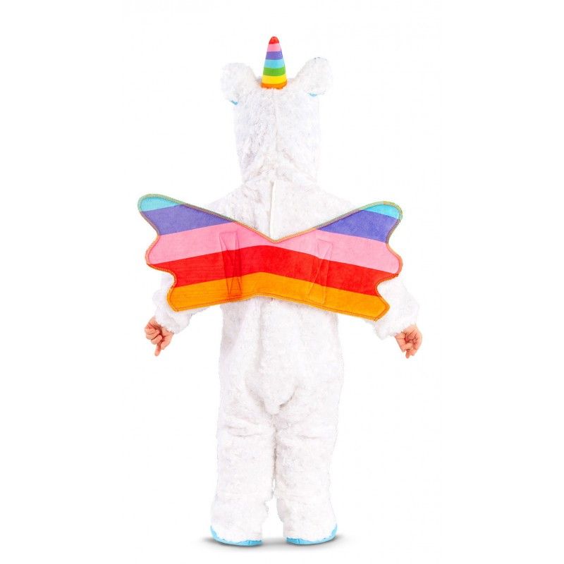 Espalda - Disfraz de Unicornio Arcoíris para Bebé.