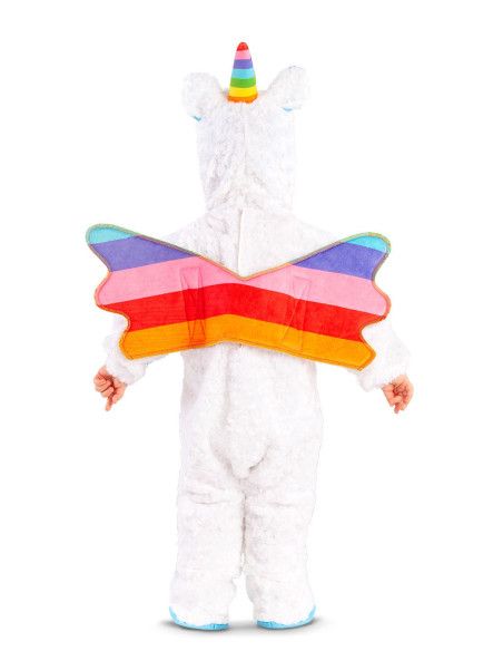 Espalda - Disfraz de Unicornio Arcoíris para Bebé.