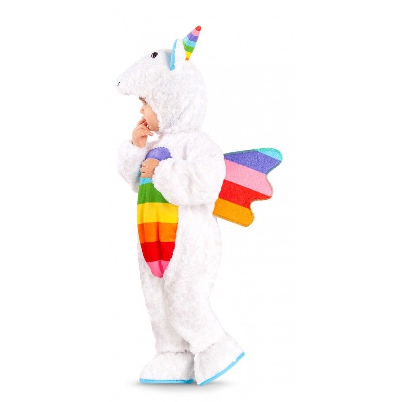 Perfil - Disfraz de Unicornio Arcoíris para Bebé.