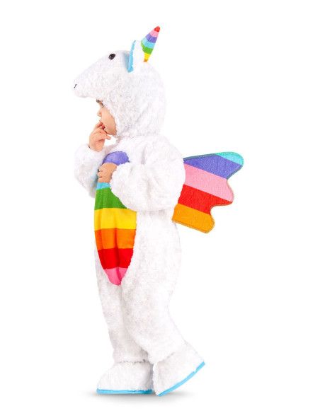 Perfil - Disfraz de Unicornio Arcoíris para Bebé.