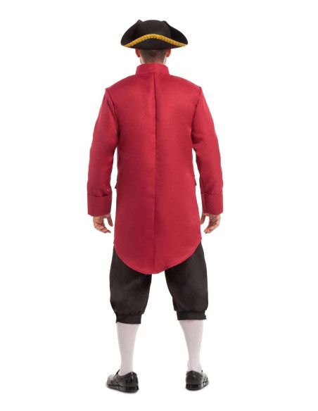 Espalda - Disfraz de Noble Colonial para Hombre.
