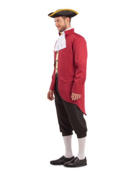 perfil - Detalle - Disfraz de Noble Colonial para Hombre.