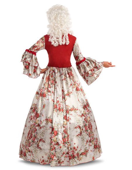 Espalda - Disfraz de Dama Colonial para Mujer.