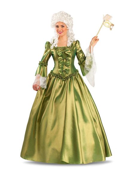 Disfraz de Dama Versalles Verde para Mujer.