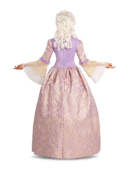 Espalda - Disfraz de Dama Versalles Violeta para Mujer.