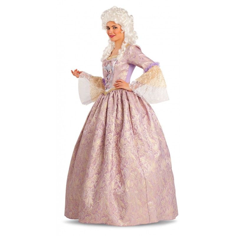 Perfil - Disfraz de Dama Versalles Violeta para Mujer.