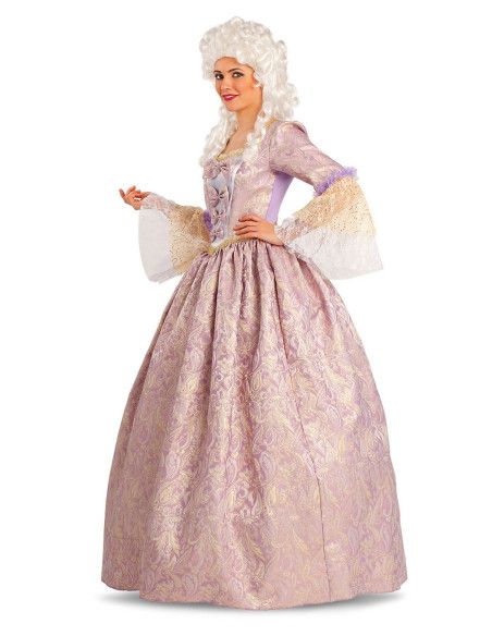 Perfil - Disfraz de Dama Versalles Violeta para Mujer.