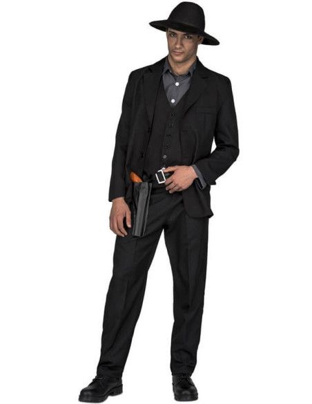 Disfraz de Pistolero Oscuro para Hombre.
