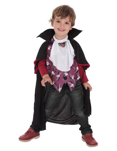 Disfraz de Vampiro Calaveras Blancas para Niño