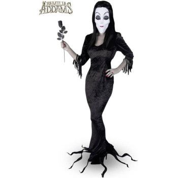 Disfraz de Morticia Addams para mujer.