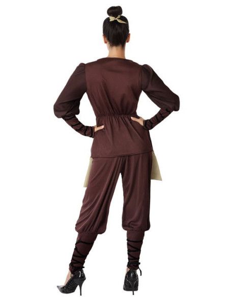 Espalda - Disfraz de Guerrera Samurai para Mujer.