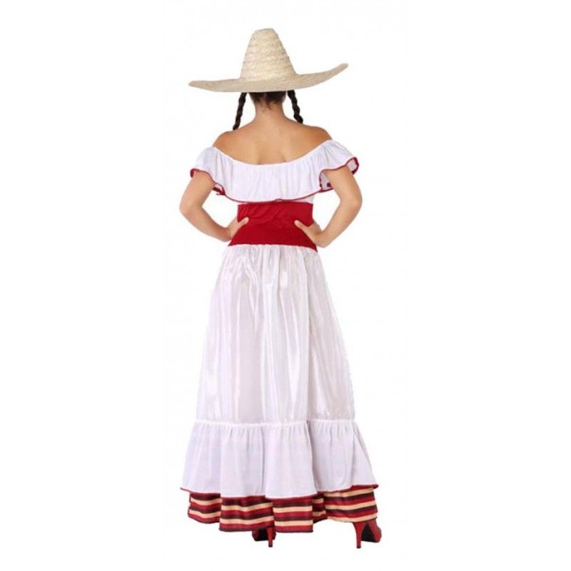 Espalda - Disfraz de Mejicana Gabriela para Mujer.