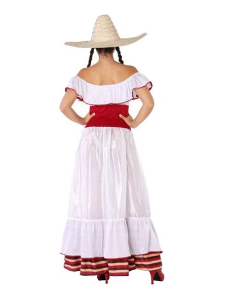 Espalda - Disfraz de Mejicana Gabriela para Mujer.
