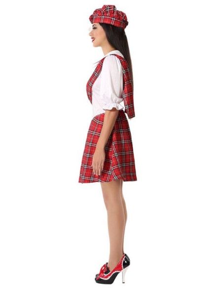 Perfil - Disfraz de Escocesa Cuadros para Mujer.