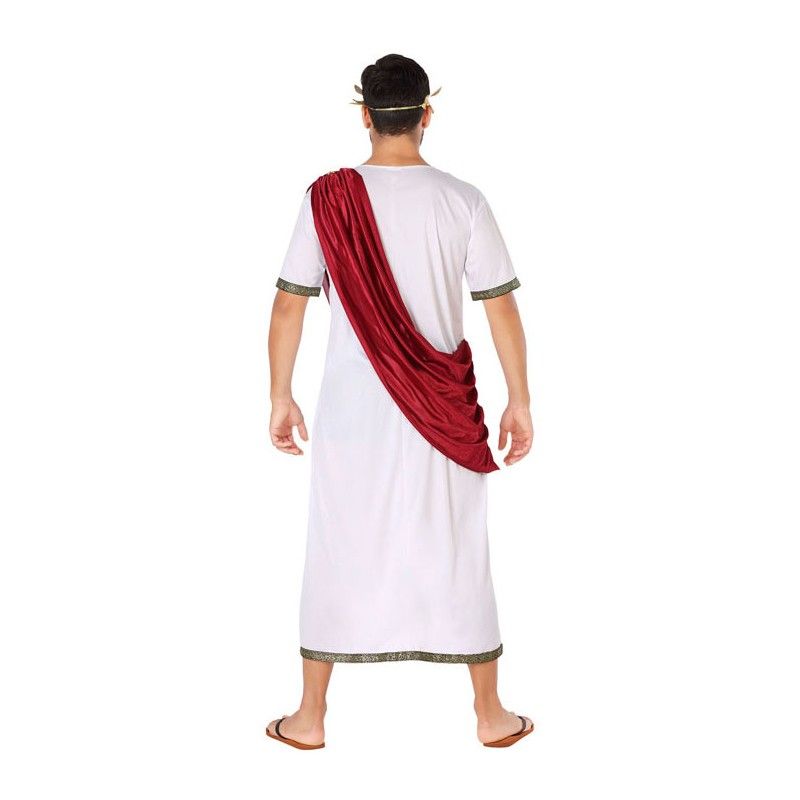 Espalda - Disfraz de Romano Toga para Hombre.