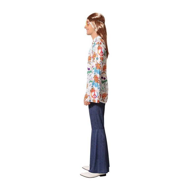 Perfil - Disfraz de Hippie Estampado para Hombre.