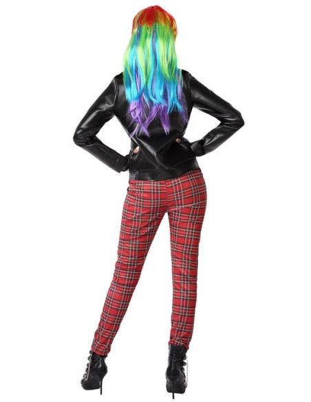 Espalda - Disfraz de Punky para Mujer.