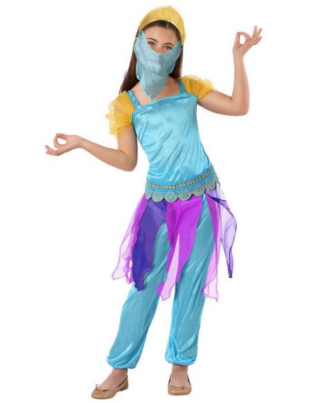 Disfraz de Princesa Árabe Azul para Niña.