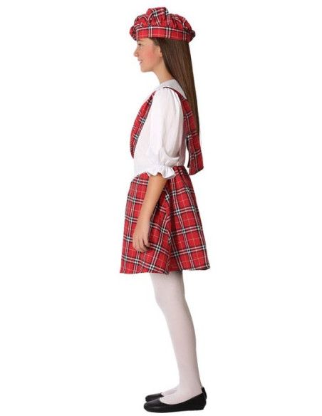 Perfil - Disfraz de Escocesa Cuadros Niña.