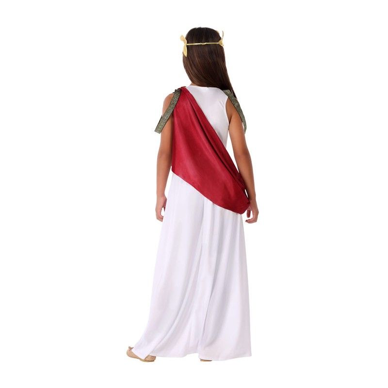 Espalda - Disfraz de Dama Romana para Niña.