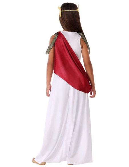 Espalda - Disfraz de Dama Romana para Niña.