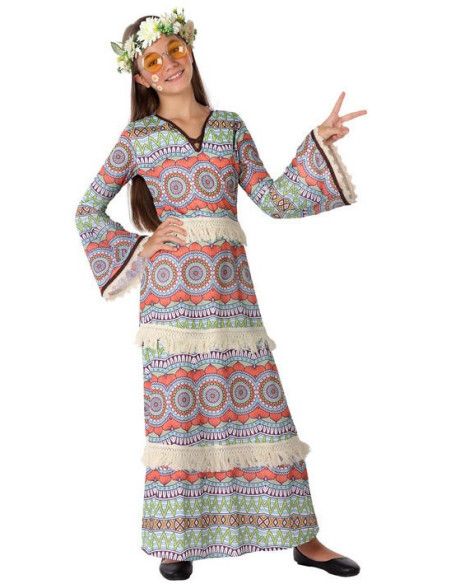 Disfraz de Hippie largo para Niña.
