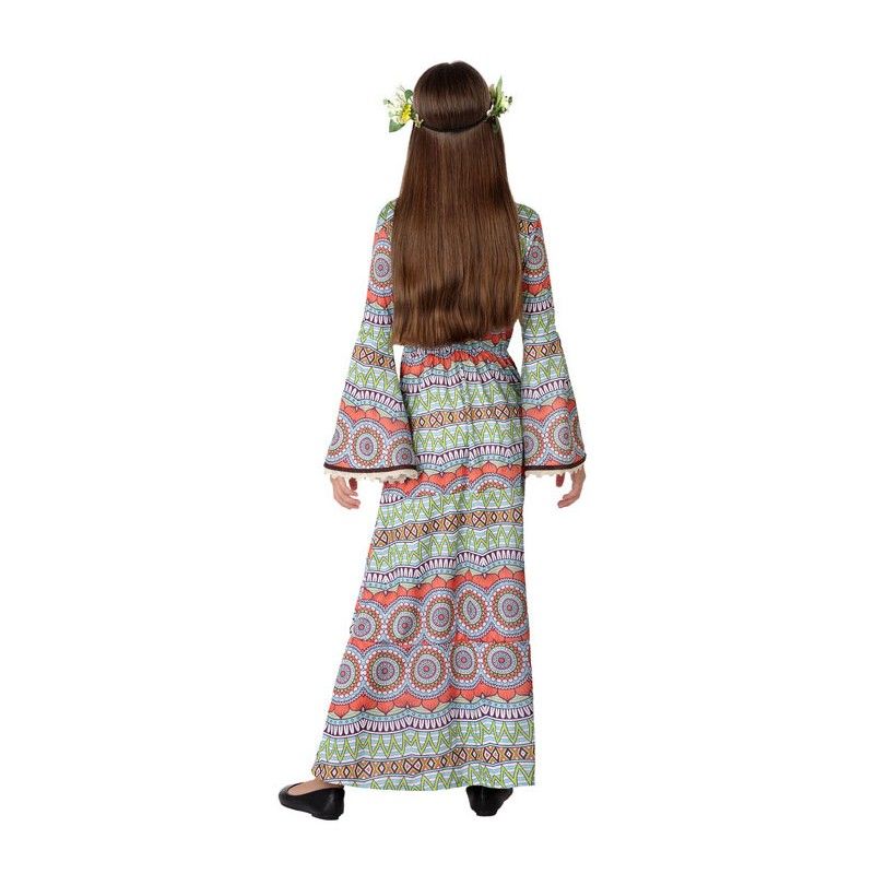 Espalda - Disfraz de Hippie largo para Niña.