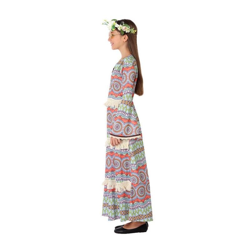 Perfil - Disfraz de Hippie largo para Niña.